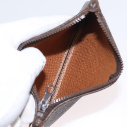 Celine Vintage Shoulder Bag Macadam Canvas & Leather, Brown, Canvas, Shoulder Bag
