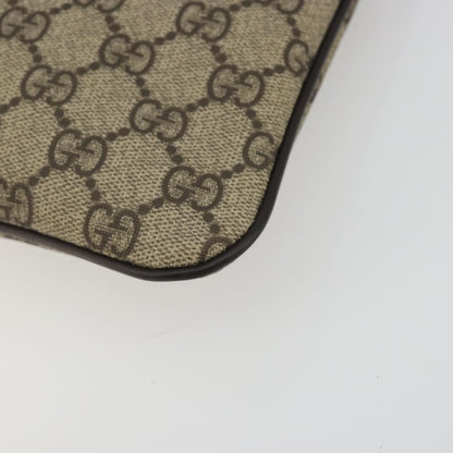 Gucci Zip Top Messenger GG Canvas with Leather, Beige, Canvas, Shoulder Bag