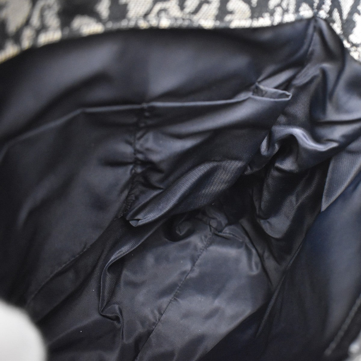 Christian Dior Vintage Open Diorissimo Canvas, Black, Canvas, Tote Bag