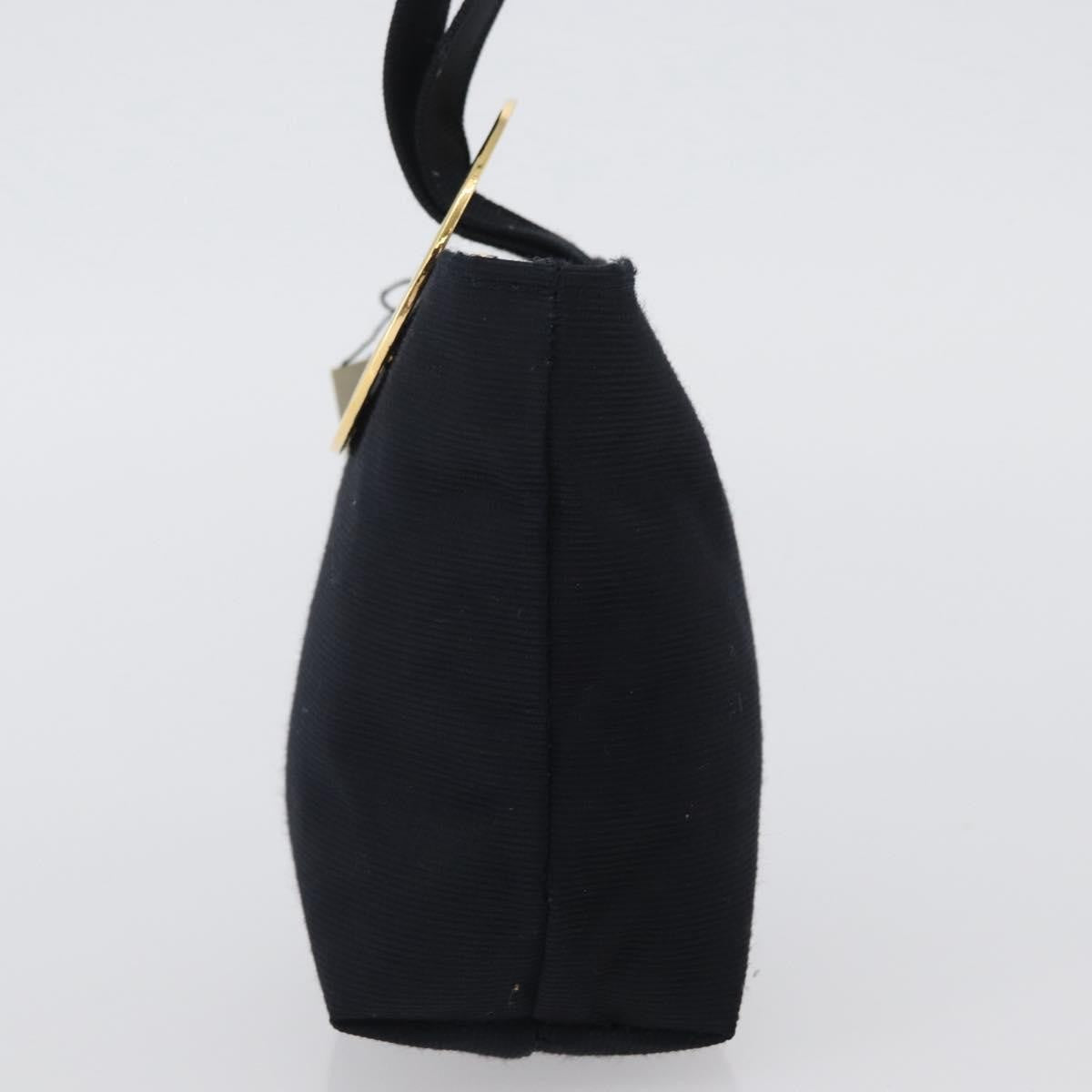 Celine Circle Logo Pouch Canvas, Black, Canvas, Clutch