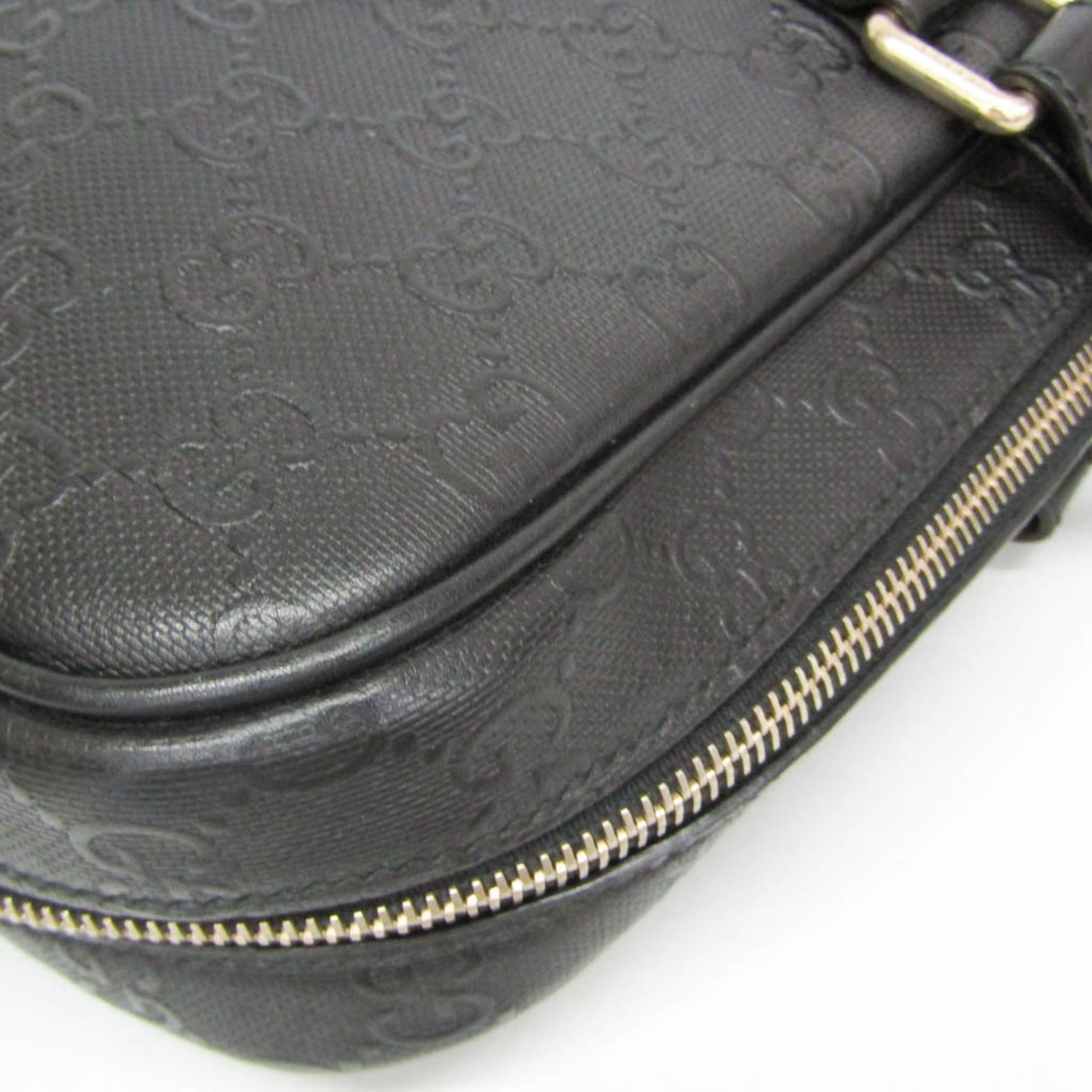 Gucci Convertible Briefcase Guccissima Leather, Black, Leather, Briefcase
