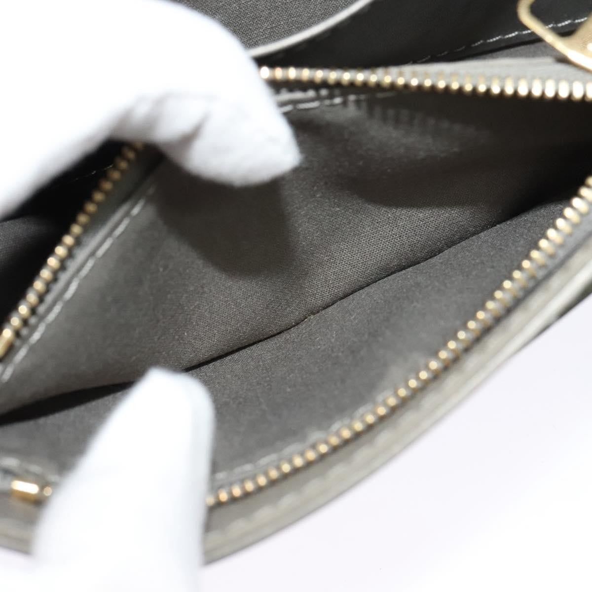 Louis Vuitton Chain Louise Clutch Patent, Silver, Patent Leather, Clutch