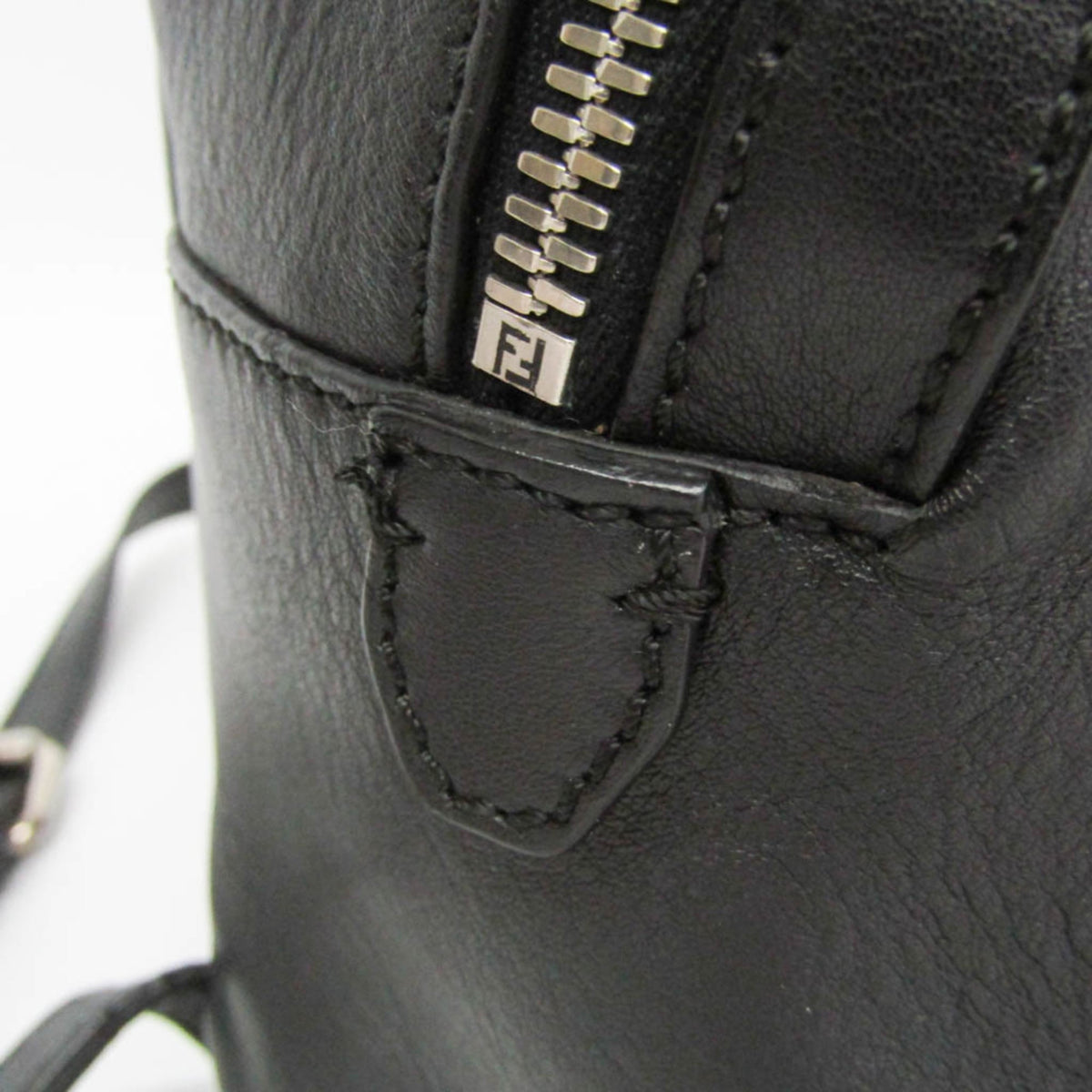 Fendi By The Way Leather with Crystals, Black, Leather, Backpack