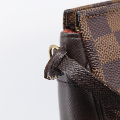 Louis Vuitton Trousse Make Up Damier, Brown, Canvas, Clutch