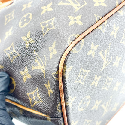 Louis Vuitton Palermo Monogram Canvas, Brown, Canvas, Handbag
