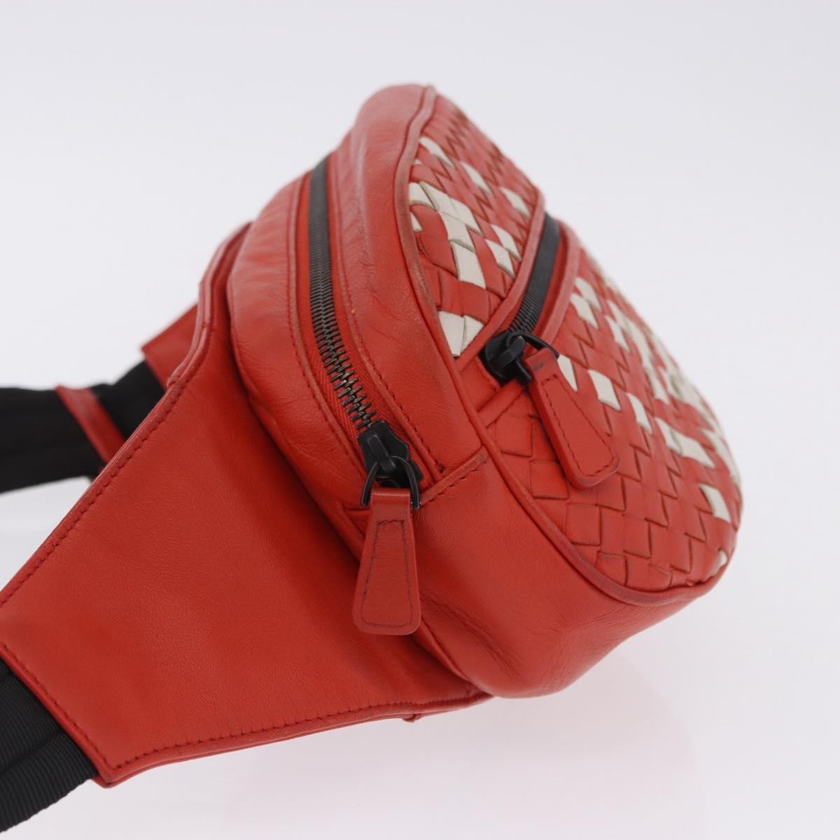 Bottega Veneta Light Waist Intrecciato Leather, Red, Leather, Clutch