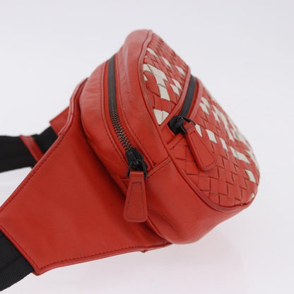 Bottega Veneta Light Waist Intrecciato Leather, Red, Leather, Clutch