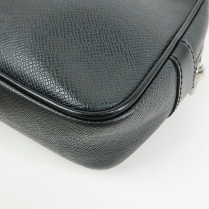 Louis Vuitton Kaluga Pochette Clutch Taiga Leather, Black, Leather, Clutch