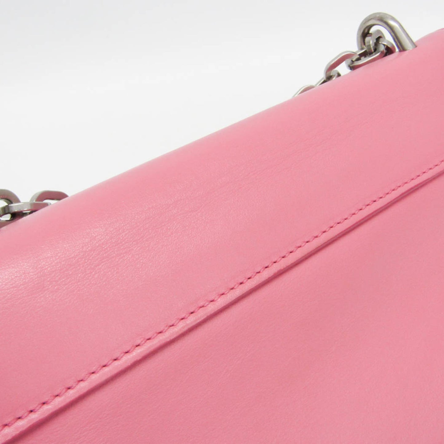 Prada Lux Chain Lock Flap Saffiano Leather, Pink, Leather, Shoulder Bag