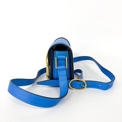 Valentino Garavani Supervee Leather, Blue, Leather, Crossbody Bag