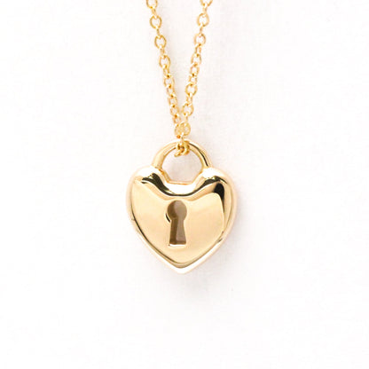 Tiffany & Co. Heart Lock Pendant 18K Yellow Gold, Gold, Pink Gold, Necklace