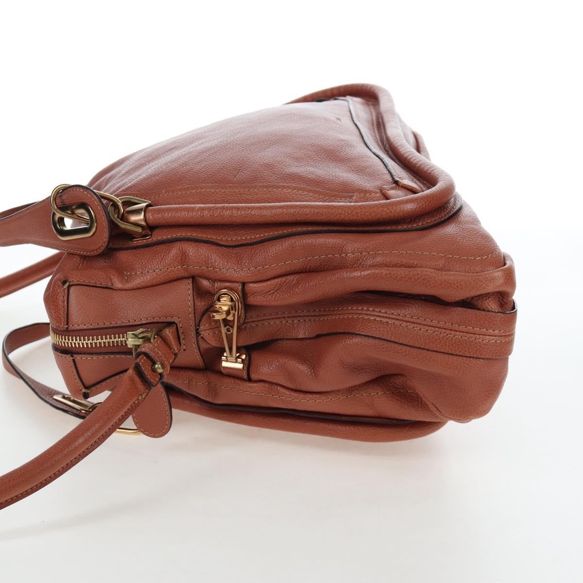 Chloe Paraty Quilted Leather, Brown, Leather, Handbag