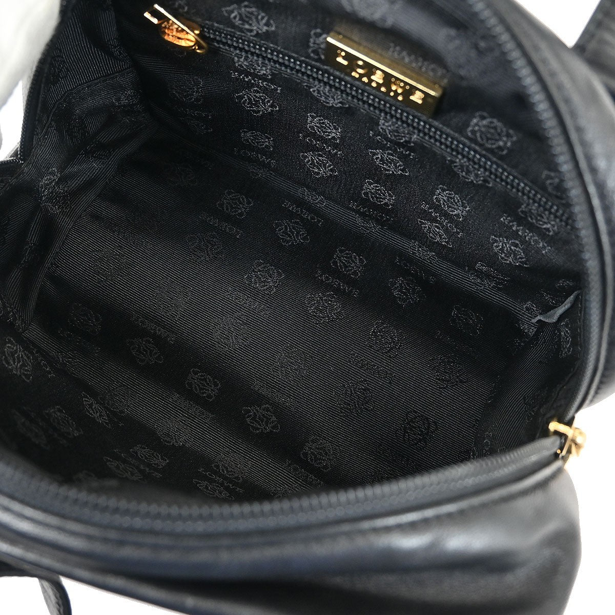Loewe Anagram Leather, Black, Leather, Handbag