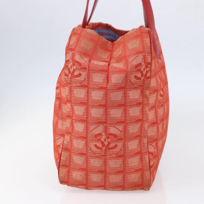 Chanel Travel Line Tote Nylon, RED, NYLON, Tote bag