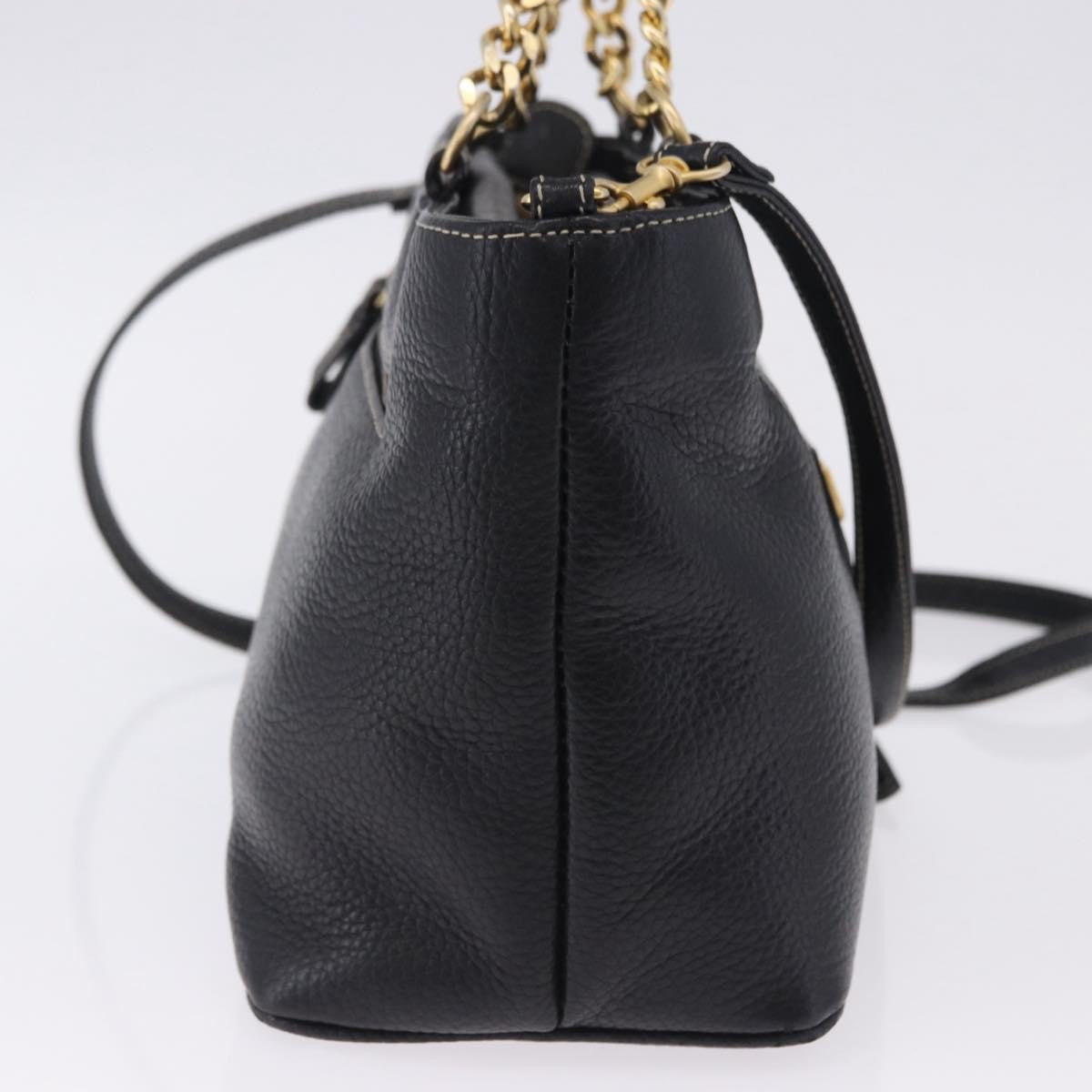 Bally Vintage Leather, Black, Leather, Tote Bag