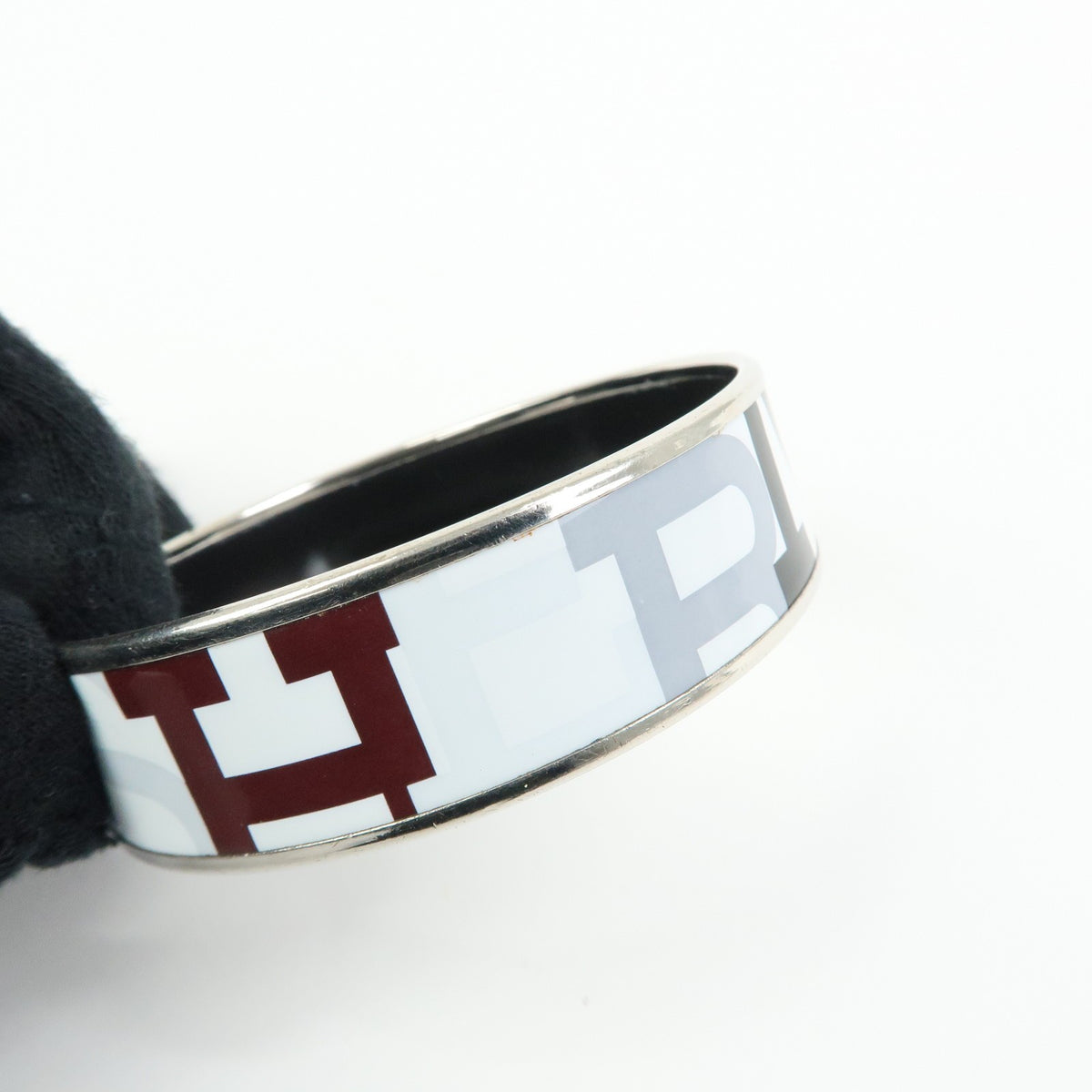 Hermes Bangle Printed Enamel, Multicolour, Metal, Bracelet