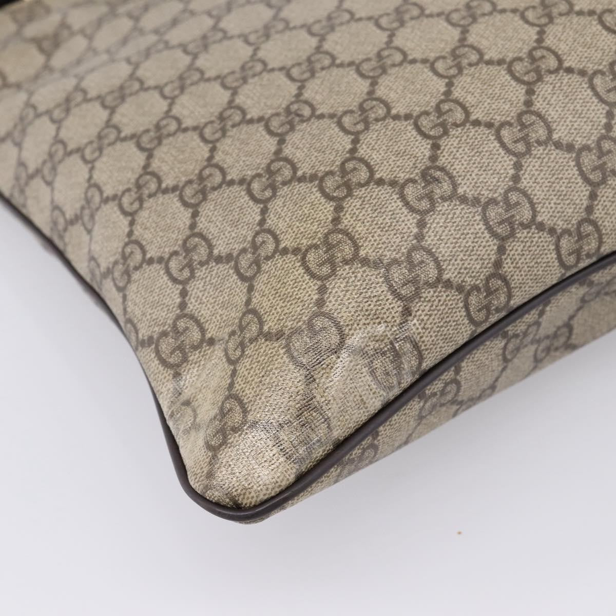 Gucci Zip Top Messenger GG Coated Canvas, Beige, Canvas, Handbag