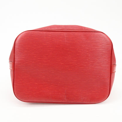Louis Vuitton Petit Noe Epi Leather, Red, Leather, Handbag