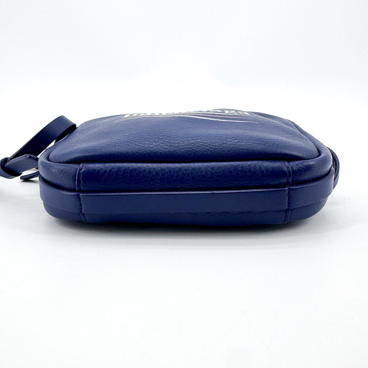 Balenciaga Everyday Camera Printed Leather, Blue, Leather, Handbag