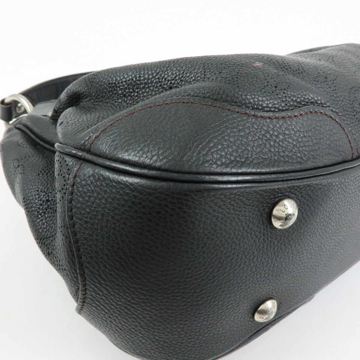 Louis Vuitton Solar Mahina Leather, Black, Leather, Handbag