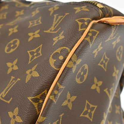 Louis Vuitton Keepall Monogram, Brown, Canvas, Travel Bag