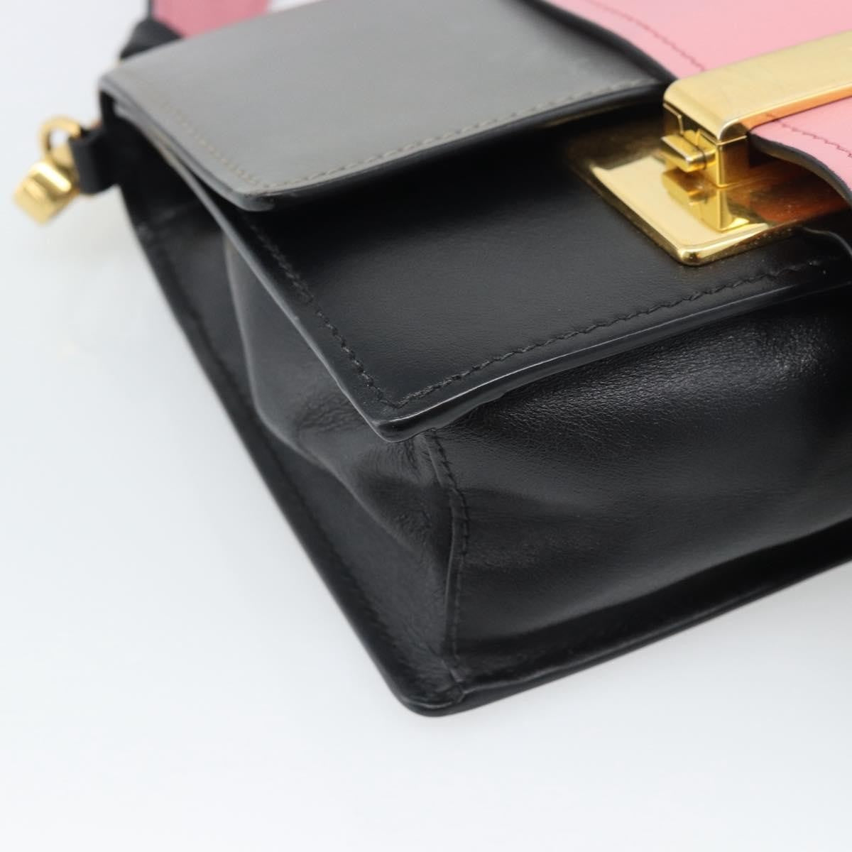 Prada Metal Ribbon City Calfskin, Multicolour, Leather, Shoulder Bag