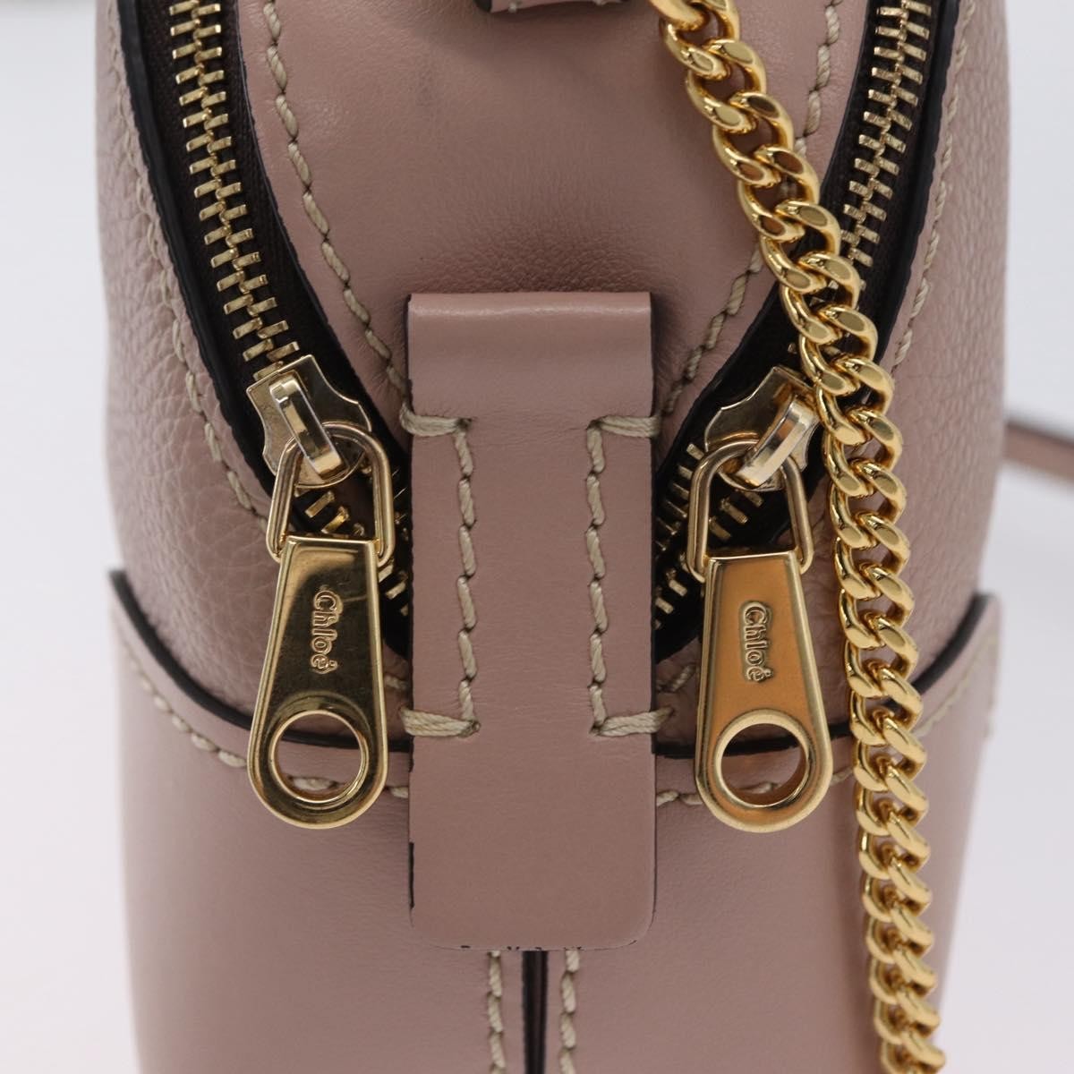 Chloe Daria Chain Leather, Pink, Leather, Handbag