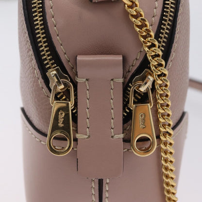 Chloe Daria Chain Leather, Pink, Leather, Handbag