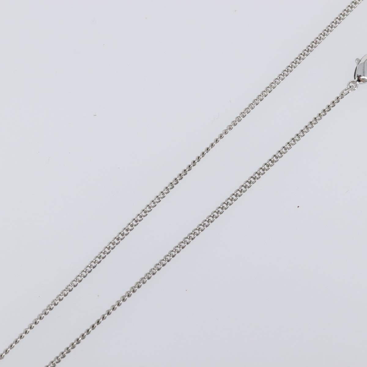 Chanel CC Ball Drop Pendant Metal with Crystals, Silver, Metal, Necklace