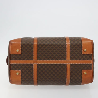 Celine Vintage Duffle Macadam Coated Canvas, Brown, Canvas, Handbag