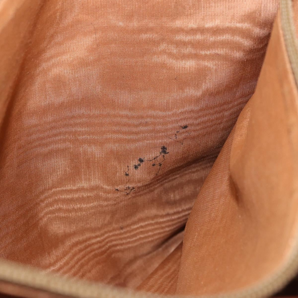 Celine Vintage Macadam Canvas, Brown, Canvas, Handbag
