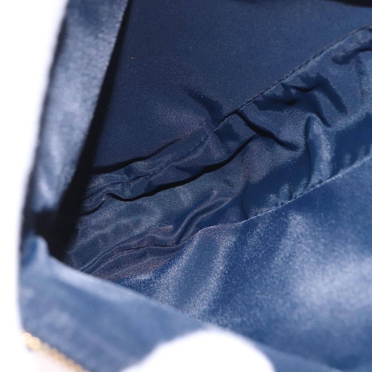 Christian Dior Vintage Saddle Bag Canvas, Navy, Canvas, Clutch