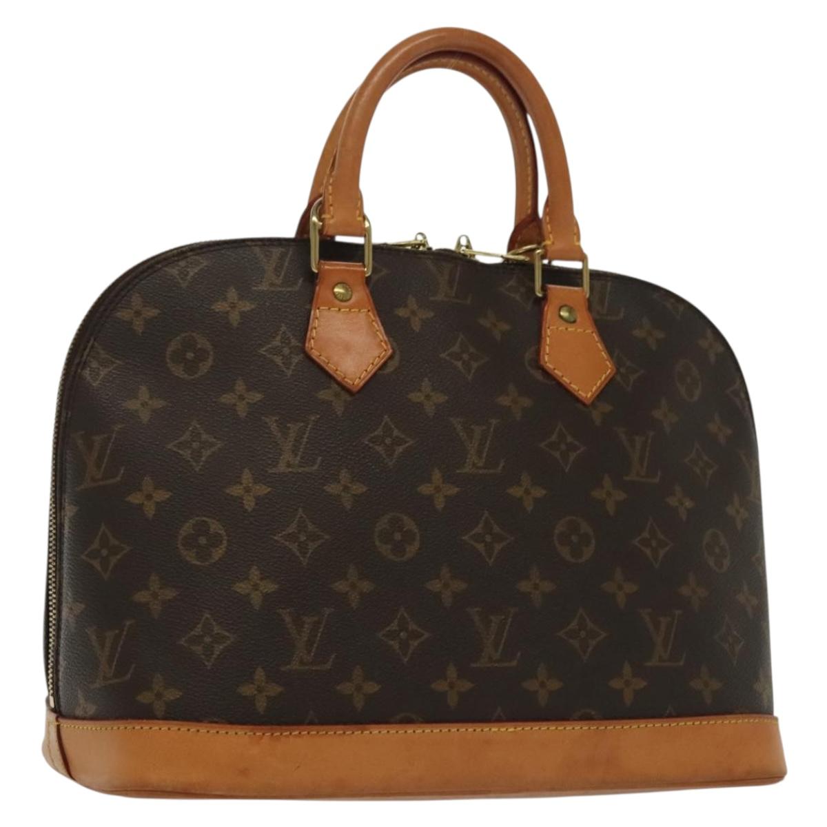 Louis Vuitton Alma Handbag Monogram Canvas, BROWN, CANVAS, Handbag