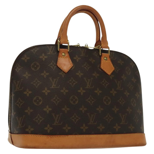 Louis Vuitton Alma Handbag Monogram Canvas, BROWN, CANVAS, Handbag