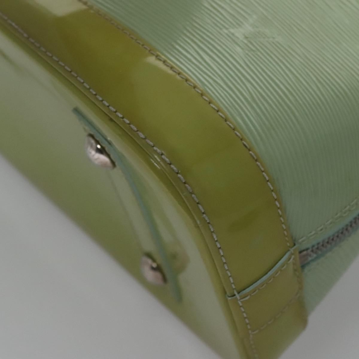 Louis Vuitton Alma Electric Epi Leather, Green, Patent Leather, Handbag