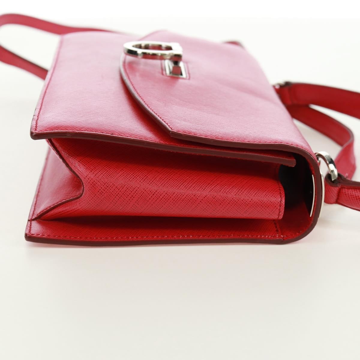 Salvatore Ferragamo Gancini Convertible Top Handle Saffiano Leather, Pink, Leather, Handbag