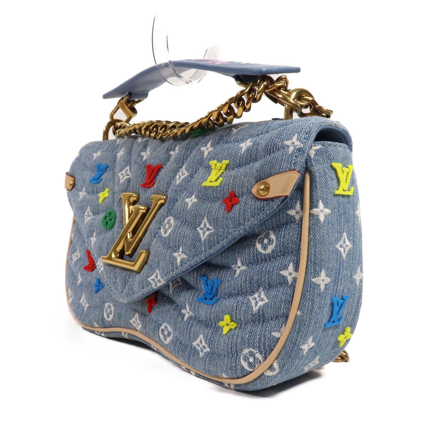 Louis Vuitton New Wave Denim, Blue, Denim, Crossbody Bag