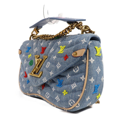 Louis Vuitton New Wave Denim, Blue, Denim, Crossbody Bag