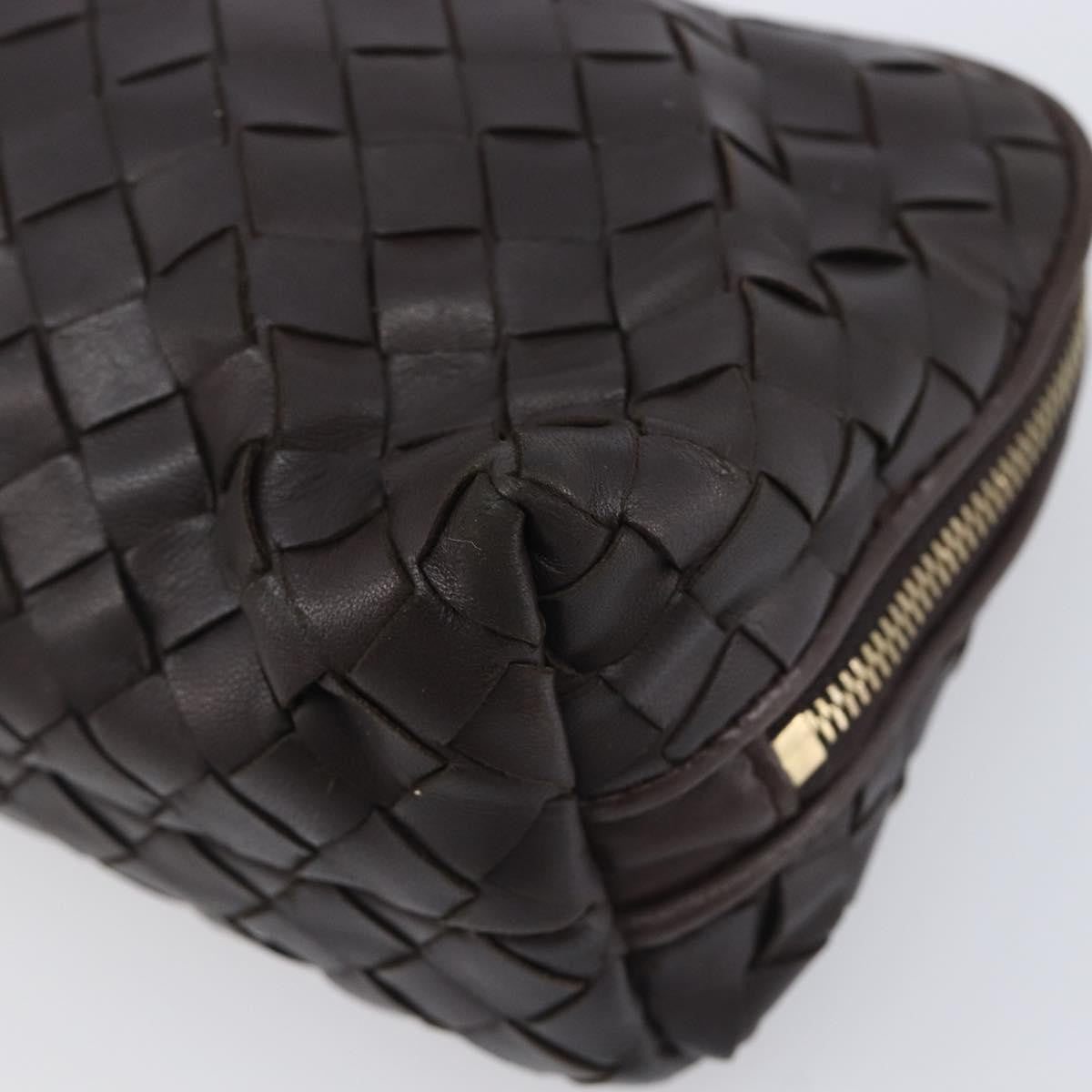 Bottega Veneta Zip Clutch Leather, Brown, Leather, Clutch