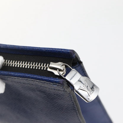 Louis Vuitton Pochette Voyage Taiga Leather, Blue, Leather, Clutch