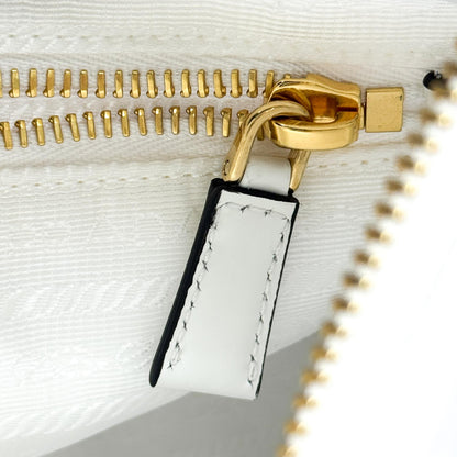 Prada Re-Edition 2004 Nylon and Leather, White, Nylon, Shoulder Bag