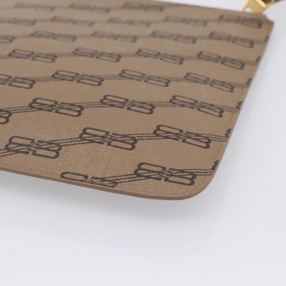 Balenciaga Signature Pouch Monogram PVC Leather, Beige, PVC, Clutch