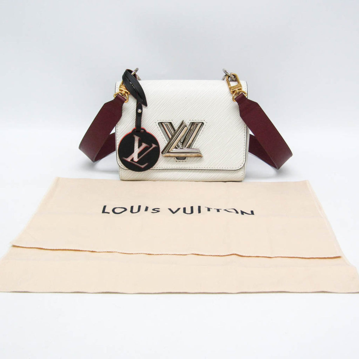 Louis Vuitton Twist Epi Leather, White, Leather, Handbag
