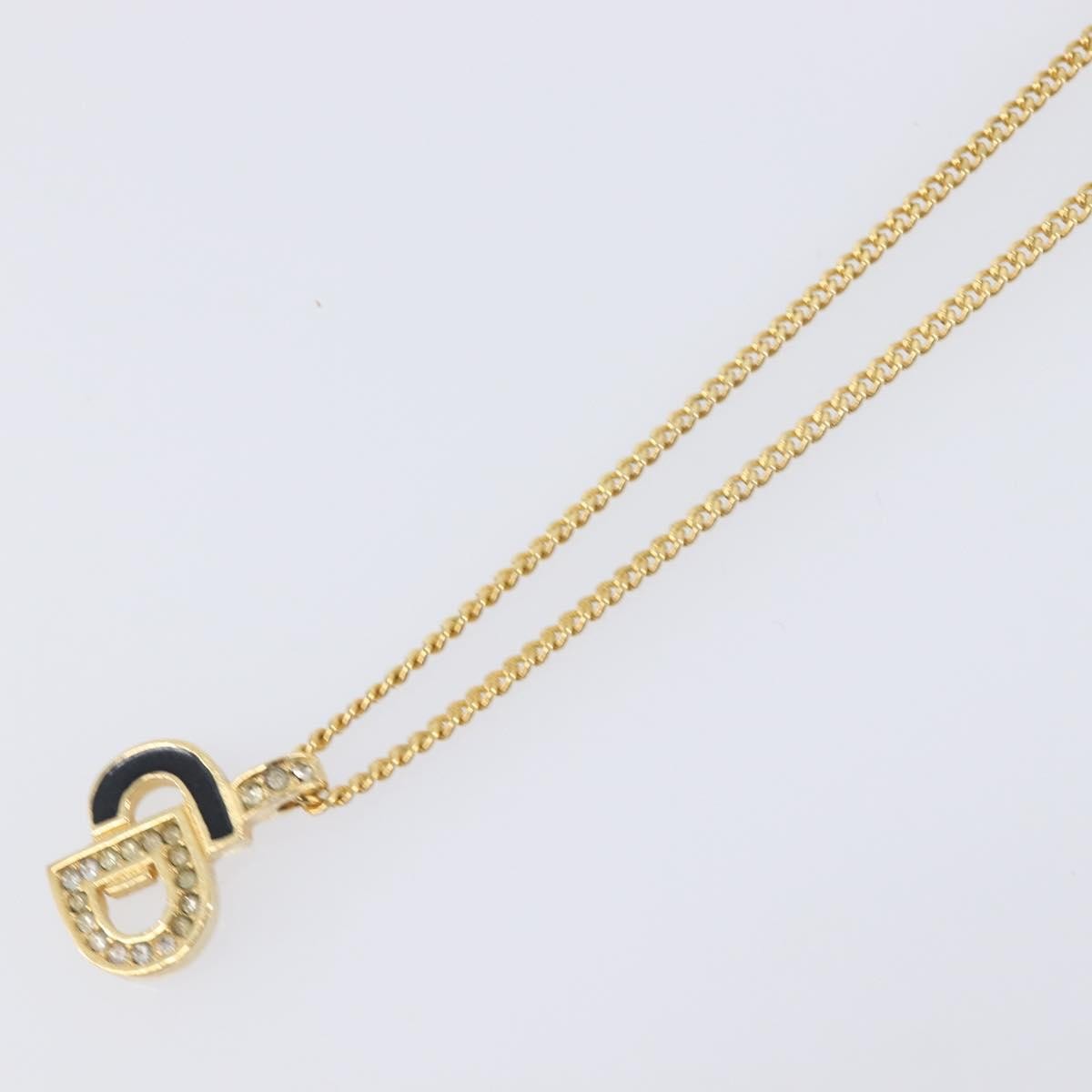 Christian Dior CD Pendant Metal, Gold, Metal, Necklace