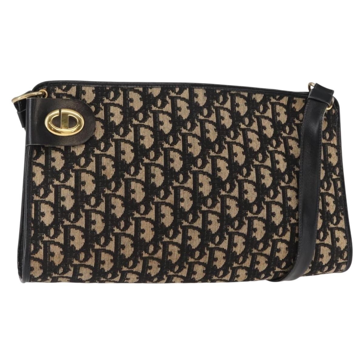 Christian Dior Vintage CD trotter Canvas, Black, Canvas, Shoulder Bag