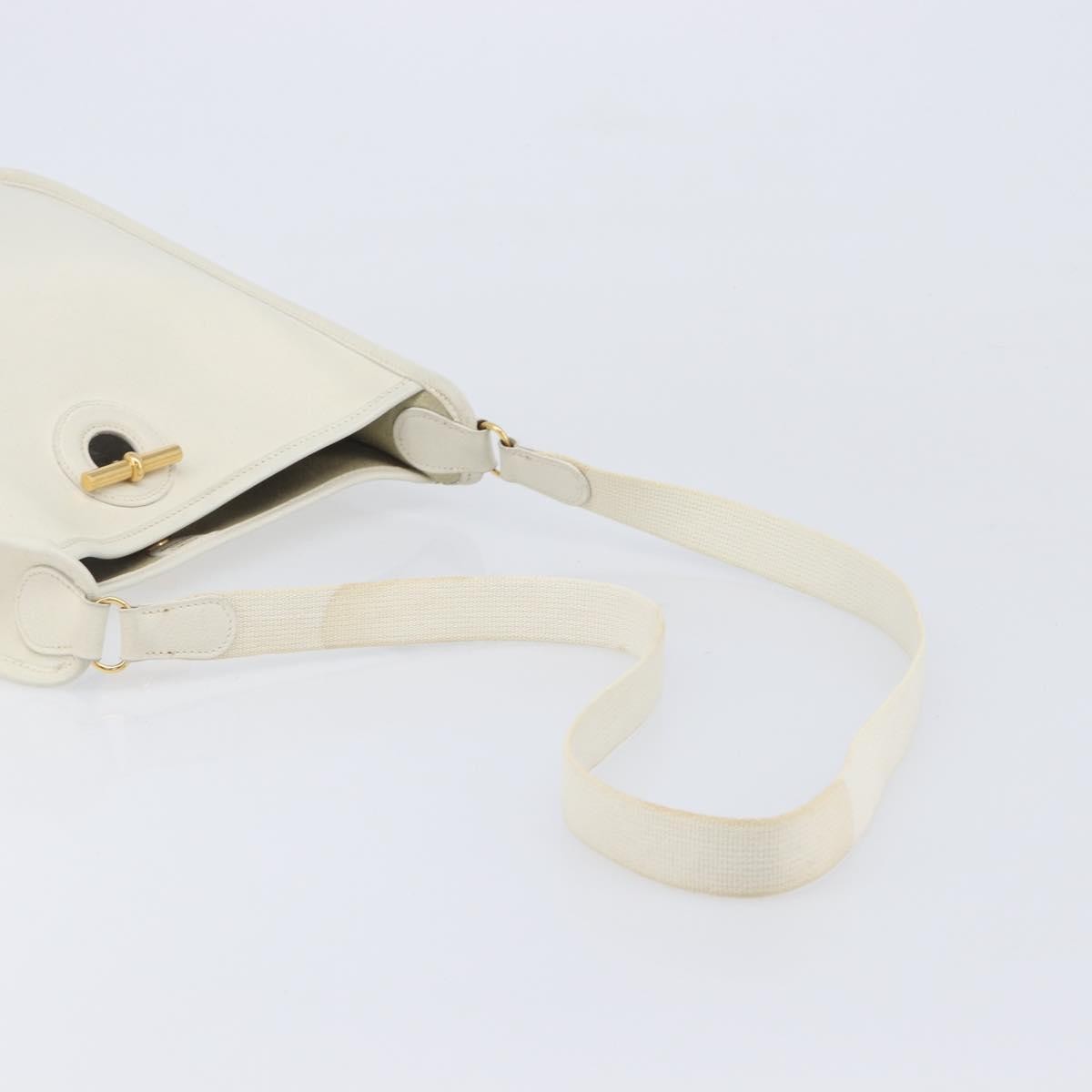 Hermes Vespa Courchevel, White, Leather, Shoulder Bag