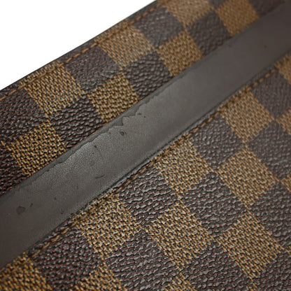 Louis Vuitton Pochette Saint Louis Damier Ebene, Brown, Canvas, Clutch