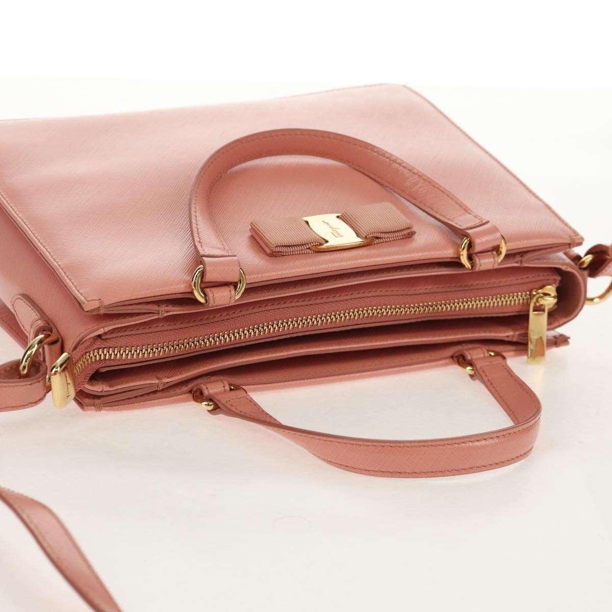 Salvatore Ferragamo Vala Leather, Pink, Leather, Handbag