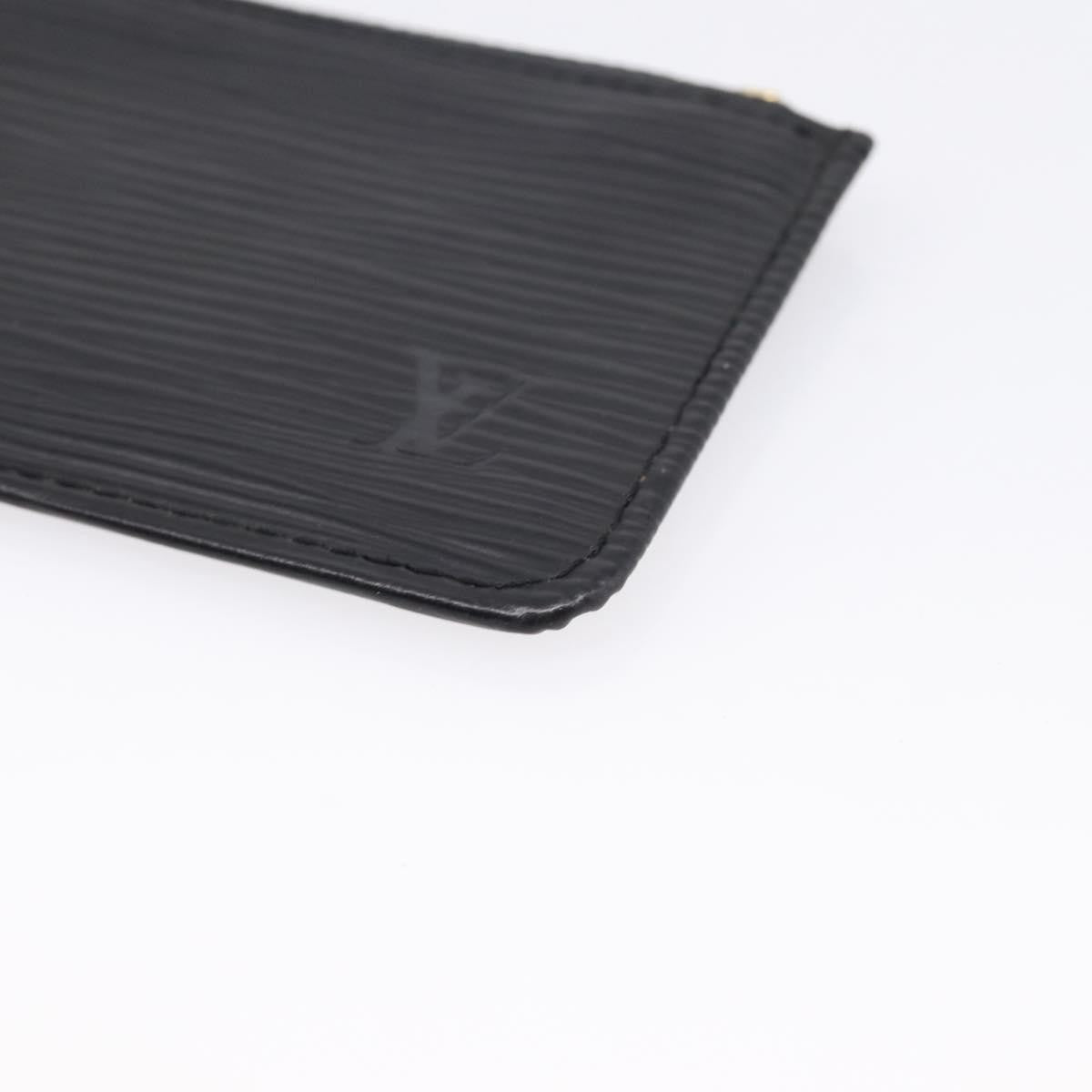 Louis Vuitton Pochette Clés Epi, Black, Leather, Wallet