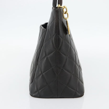 Chanel Matelassé Lambskin leather, Black, Leather, Tote Bag